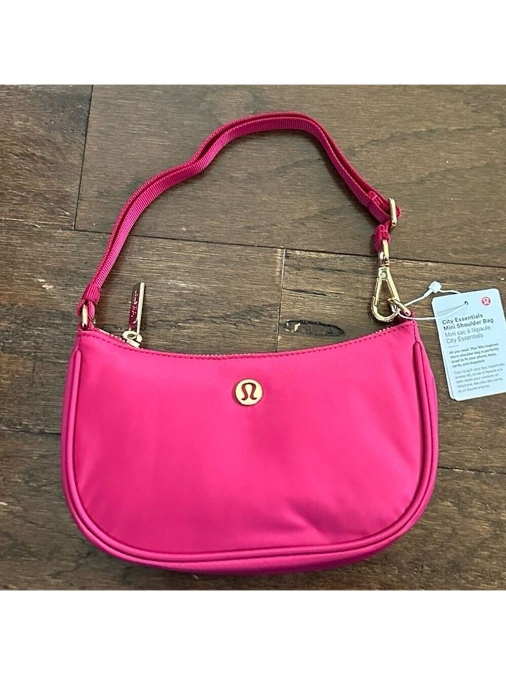 Lululemon-City Essentials Mini Shoulder Bag 1L-Berry Rumble-NWT - Picture 5 of 12